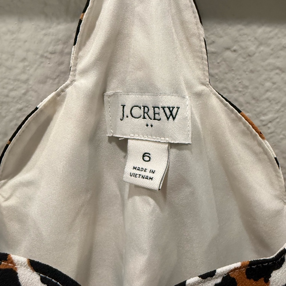 🐆💛 J. Crew Stunning Leopard Print Cami Blouse – SZ 6 💛🐆 - Picture 2 of 4